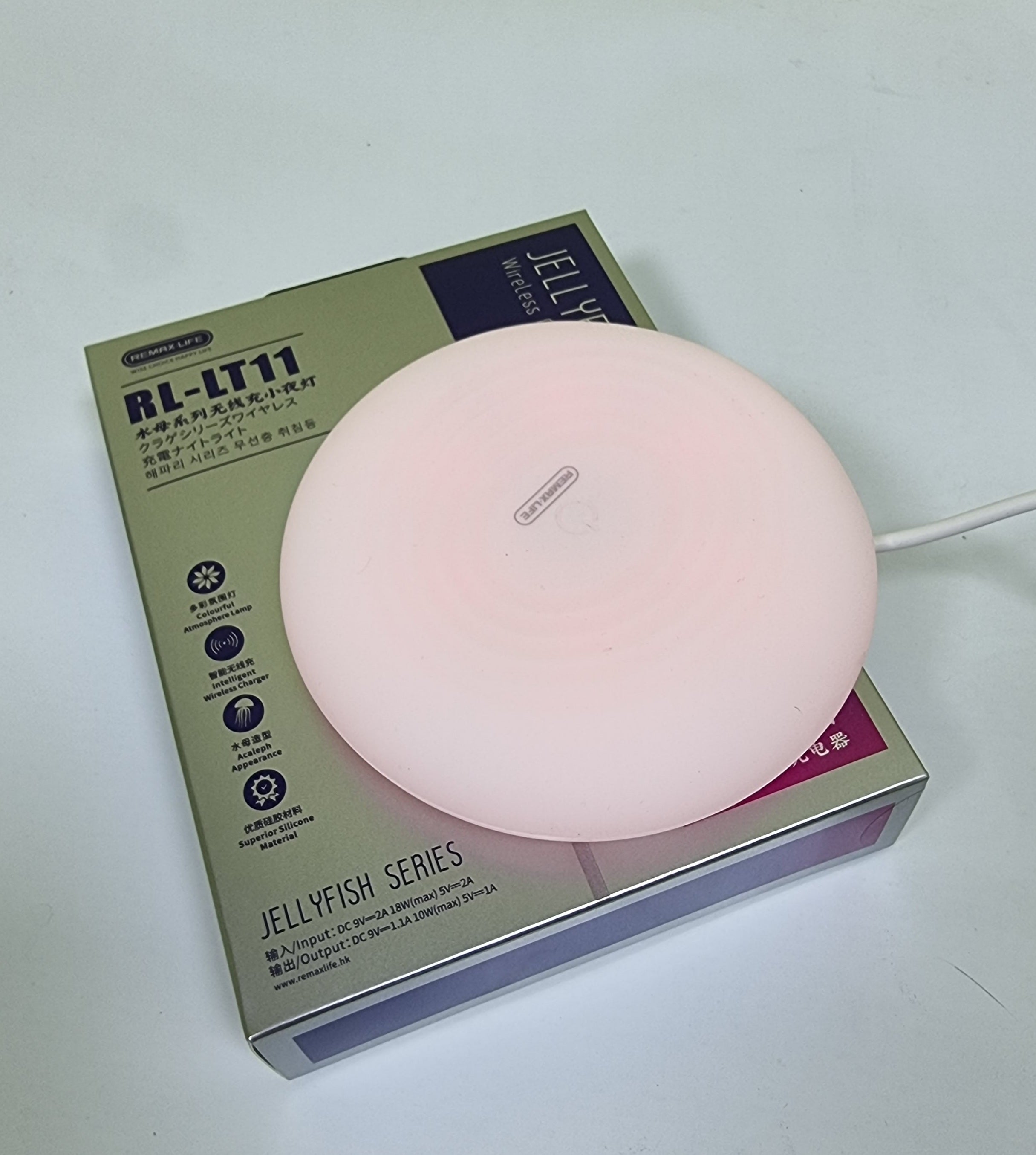 Гар утасны, утасгүй цэнэглэгч /REMAX Jellyfish Series  10W Wireless Charger with Night Light/