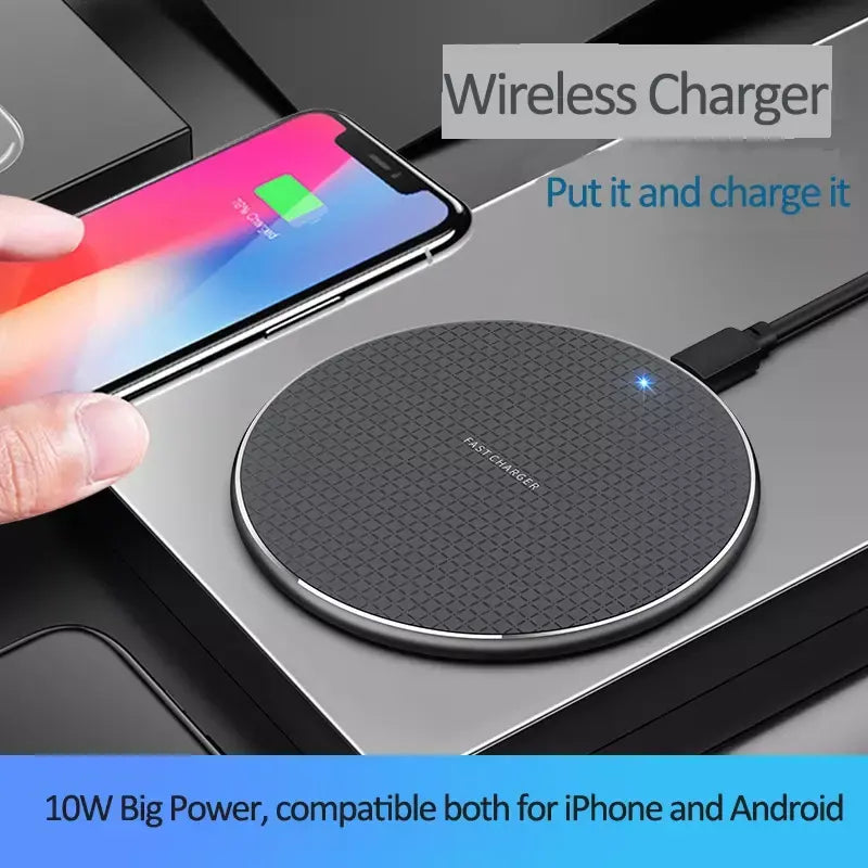 Утасгүй цэнэглэгч 10W Wireless fast Automatic smart charger for iphone11 12 13 for huawei for samsung